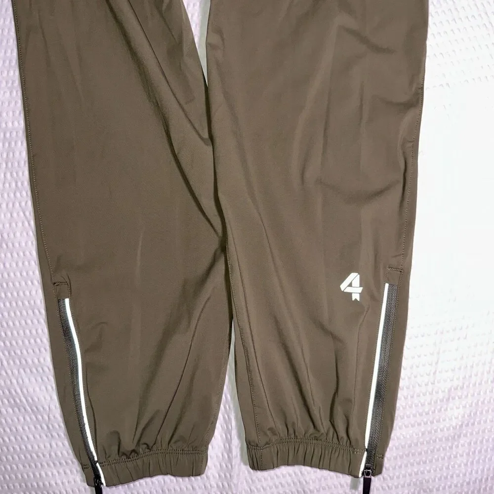 Fourlaps Pants Mens Medium Performance Athletic Jogger Zip Pockets Polyester
